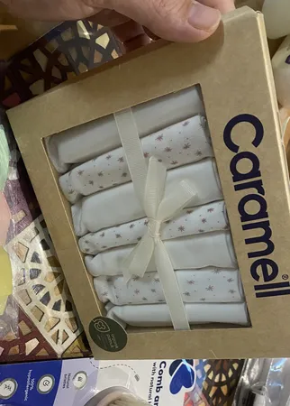 دستمال دست وصورت نوزاد کارامل مدل 2304 مجموعه 7 عددی