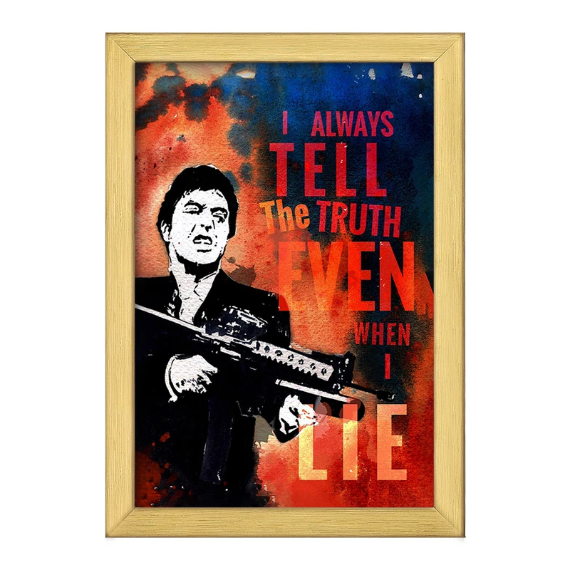 تابلو خندالو طرح صورت زخمی (The Scarface) کد F11360