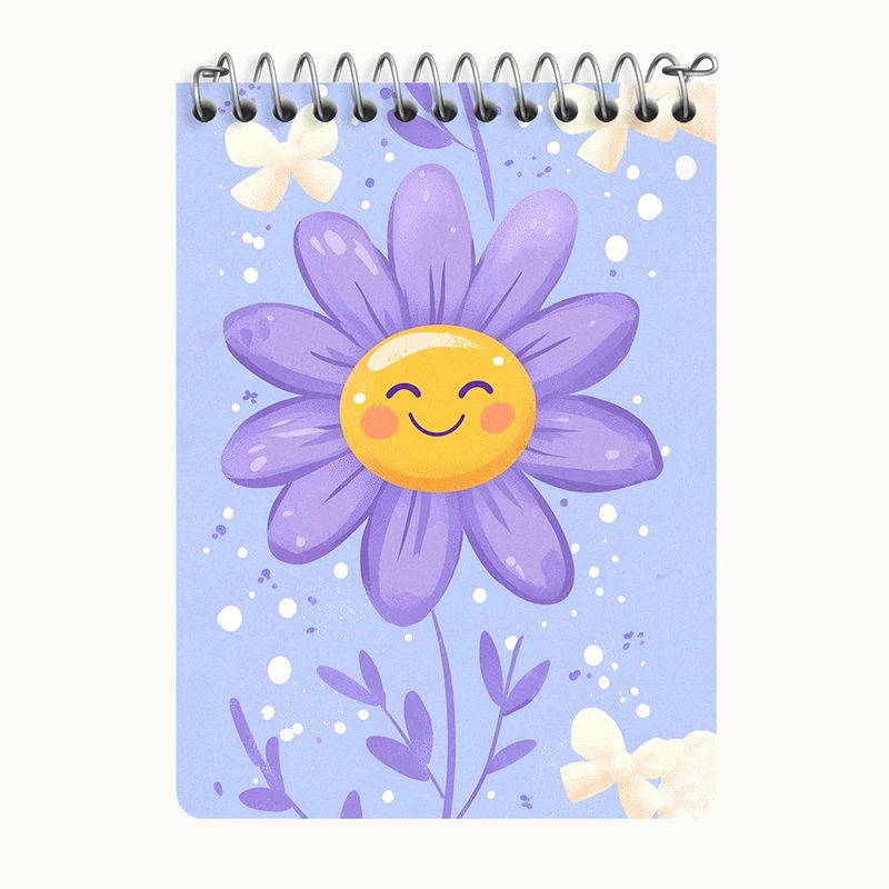 دفتر یادداشت 50 برگ خندالو طرح گل کد N7327