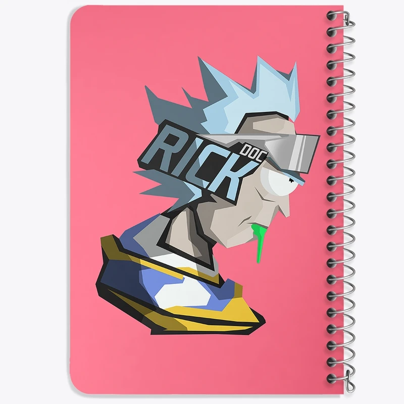 دفتر یادداشت 50 برگ خندالو طرح انیمیشن ریک و مورتی Rick and Mort کد 26394