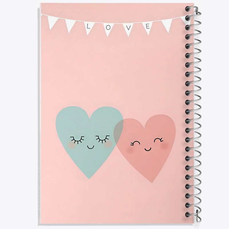 دفتر طراحی 50 برگ خندالو طرح عاشقانه کد N7383