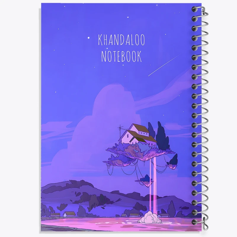 دفتر شطرنجی 50 برگ خندالو طرح منظره شب کد N8865