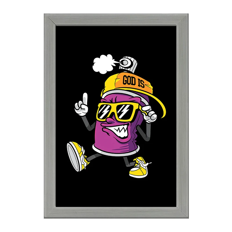 تابلو خندالو طرح اسپری رنگ بامزه کد F4372