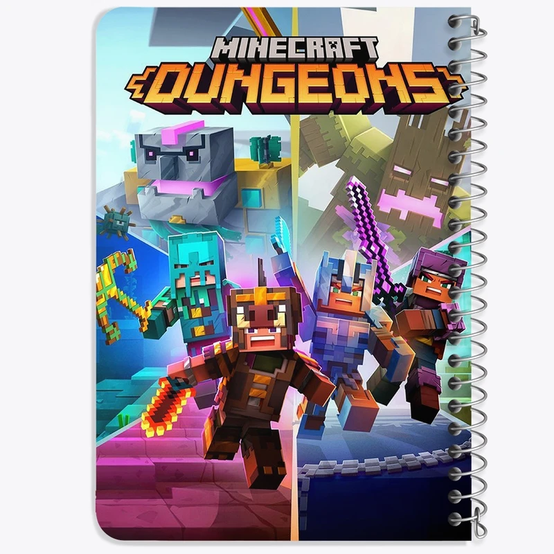 دفتر یادداشت 50 برگ خندالو طرح بازی ماینکرافت Minecraft  کد 23282