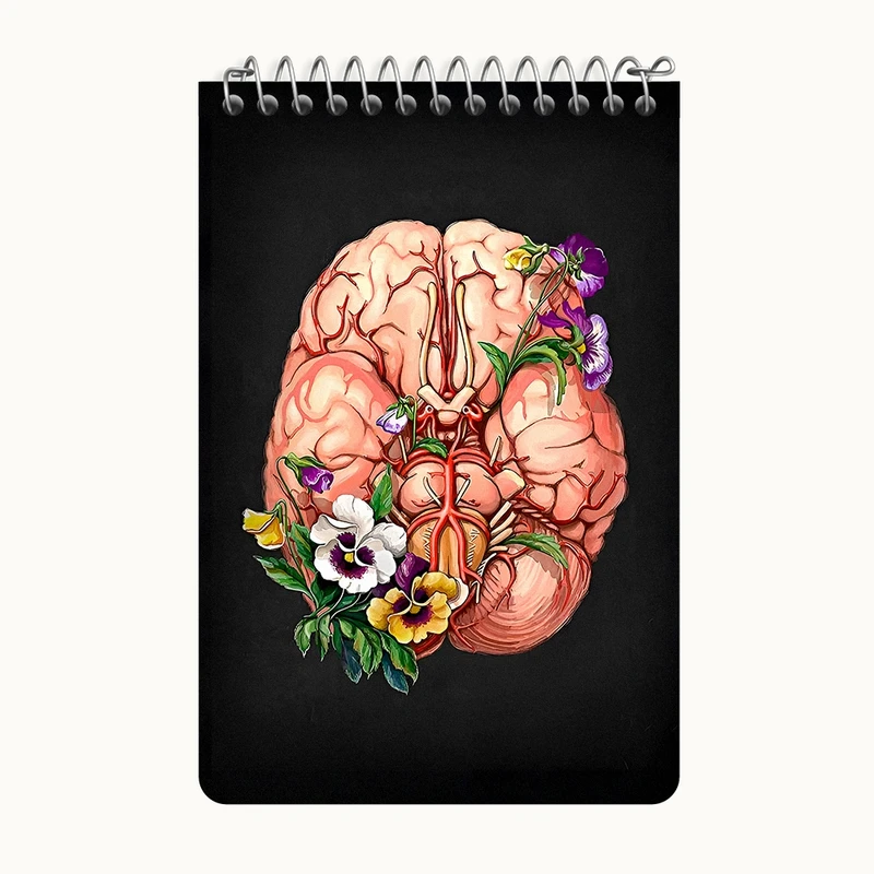 دفتر یادداشت 50 برگ خندالو طرح آناتومی مغز (Brain Anatomy) کد F14048