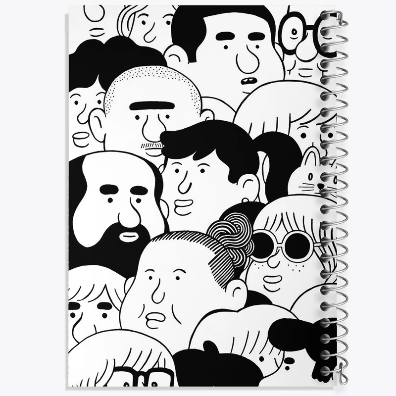 دفتر طراحی 50 برگ خندالو طرح صورتک کد N3205