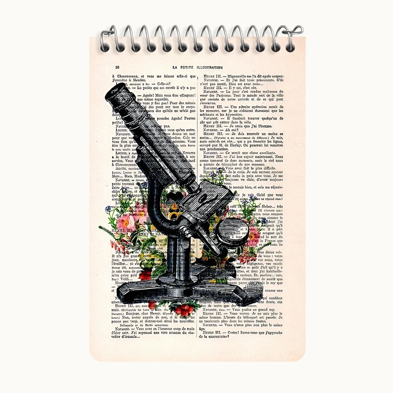 دفتر یادداشت 50 برگ خندالو طرح میکروسکوپ (Microscope) کد F14041