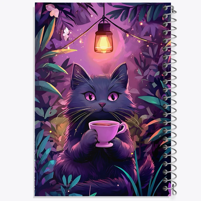 دفتر مشق 50 برگ خندالو طرح گربه سیاه کد F9941