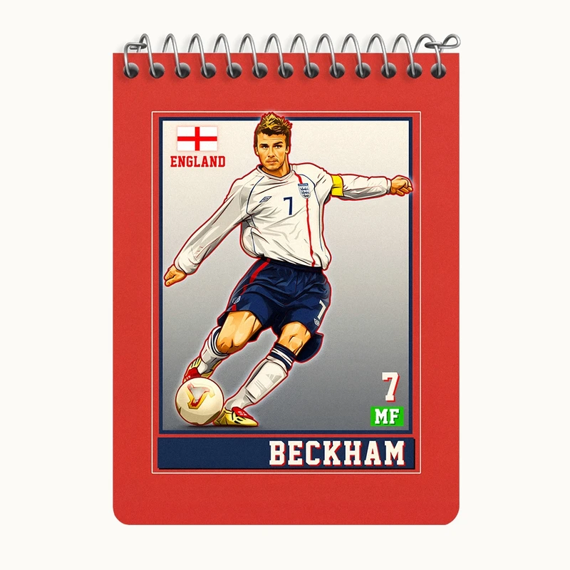 دفتر یادداشت 50 برگ خندالو طرح دیوید بکام (David beckham) کد N8256