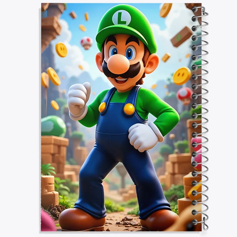 دفتر ژورنال نویسی 50 برگ خندالو مدل نقطه ای طرح سوپر ماریو کد F12649