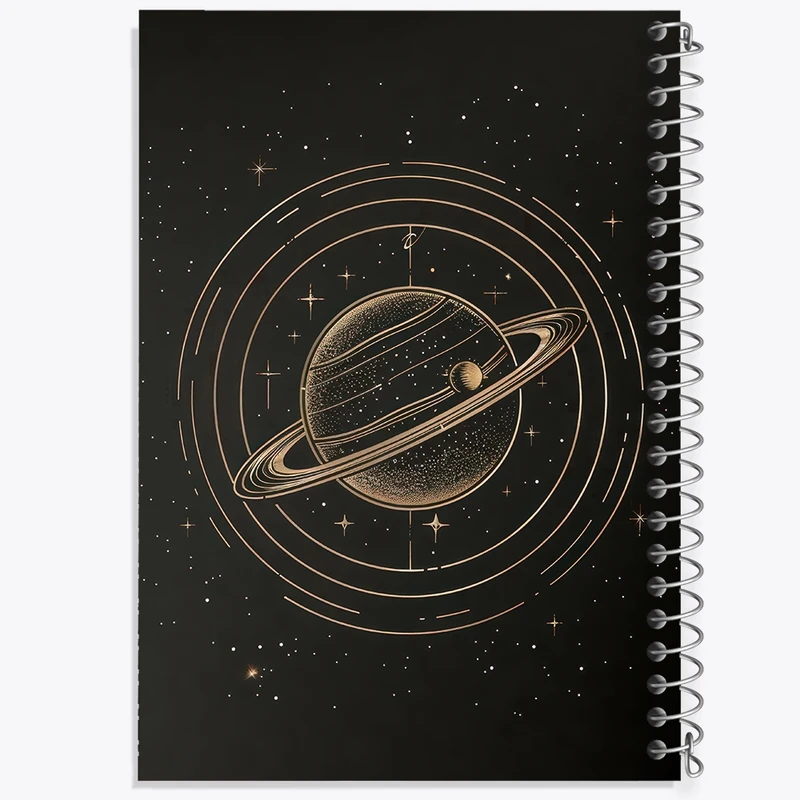 دفتر لیست خرید 50 برگ خندالو طرح سیاره زحل مینیمال کد F3085