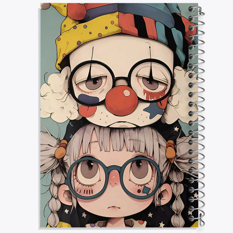 دفتر نقاشی 50 برگ خندالو طرح دختر و دلقک کد F10857