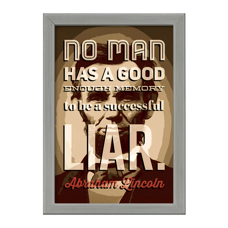 تابلو خندالو طرح آبراهام لینکلن (Abraham Lincoln) کد F14053