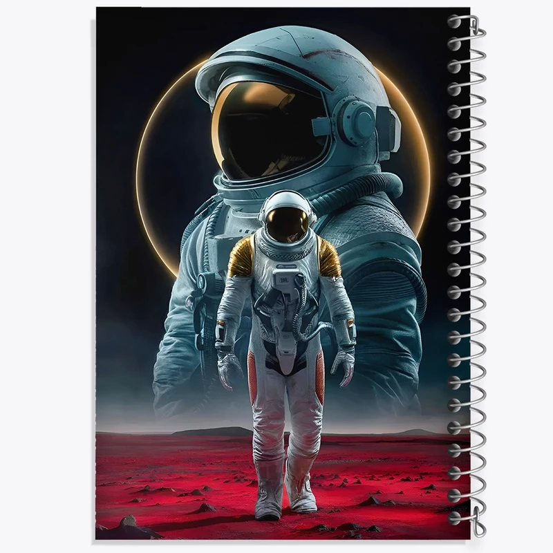 دفتر ژورنال نویسی 50 برگ خندالو مدل نقطه ای طرح فضانورد کد F9661