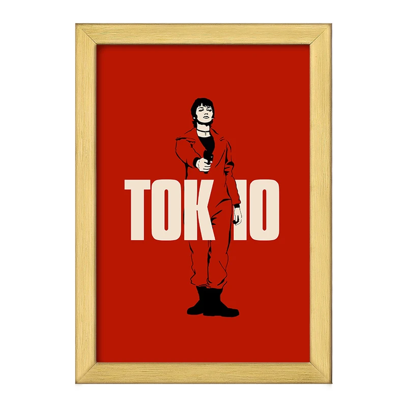 تابلو خندالو طرح توکیو سریال خانه ی کاغذی کد F1718