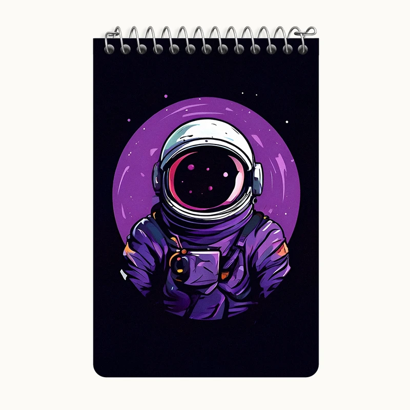 دفتر یادداشت 50 برگ خندالو طرح فضانورد کد F8540