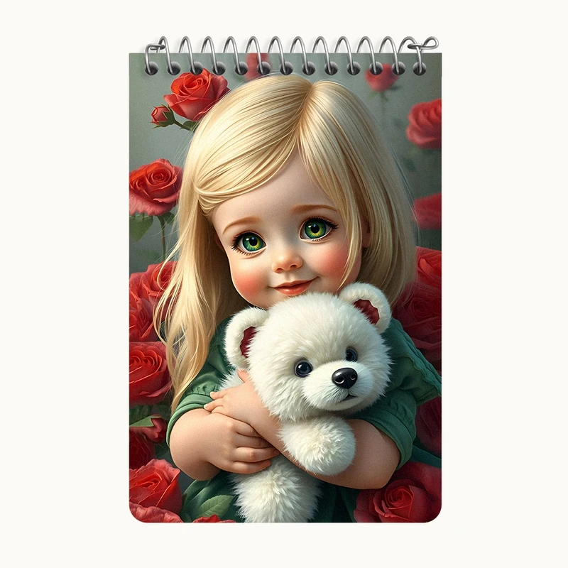 دفتر یادداشت 50 برگ خندالو طرح دخترانه کد F8434