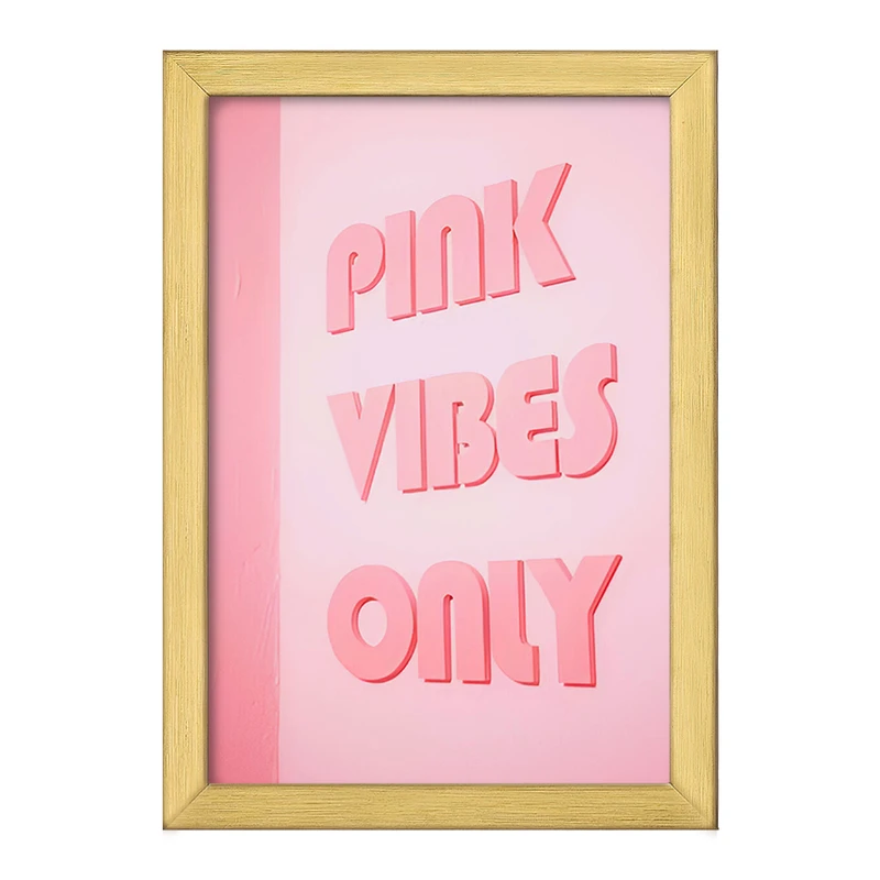 تابلو خندالو طرح Pink Vibes Only کد F3848