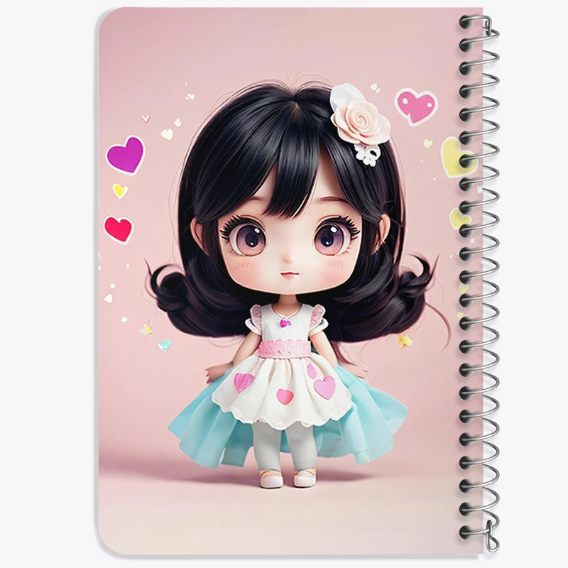 دفتر یادداشت 50 برگ خندالو طرح دخترانه (Girlish) کد 36870