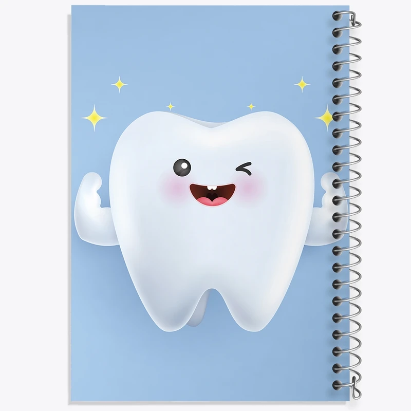 دفتر طراحی 50 برگ خندالو طرح دندان و دندان پزشکی کودکانه کد 36728