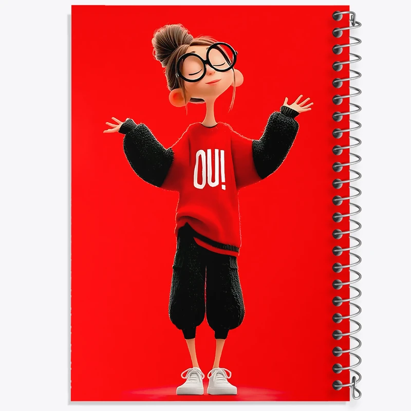 دفتر نقاشی 50 برگ خندالو طرح دخترانه بامزه کد N8362