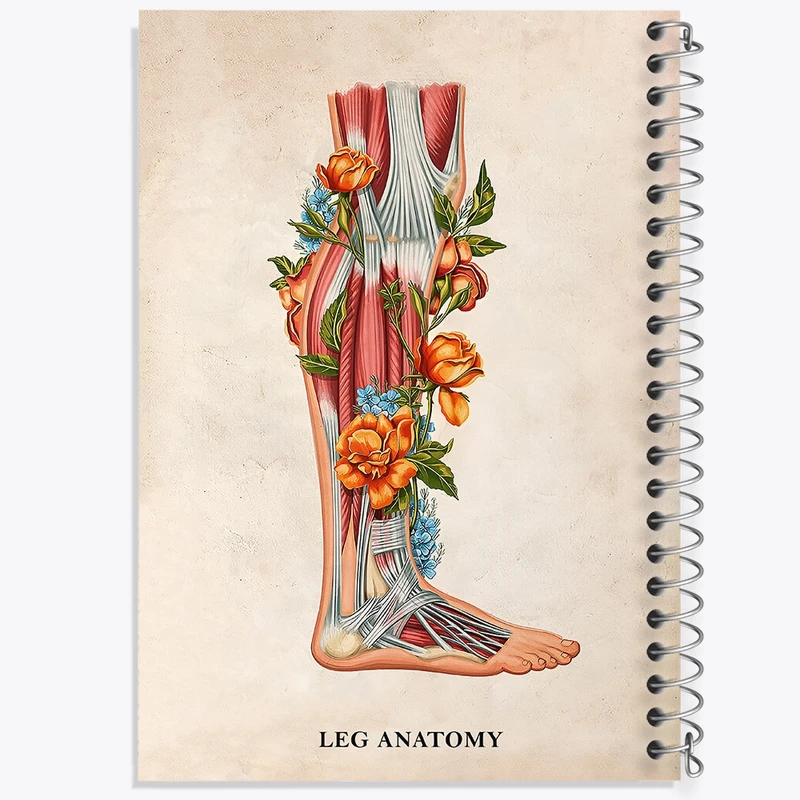 دفتر طراحی 50 برگ خندالو طرح آناتومی پا (Foot Anatomy کد F14015