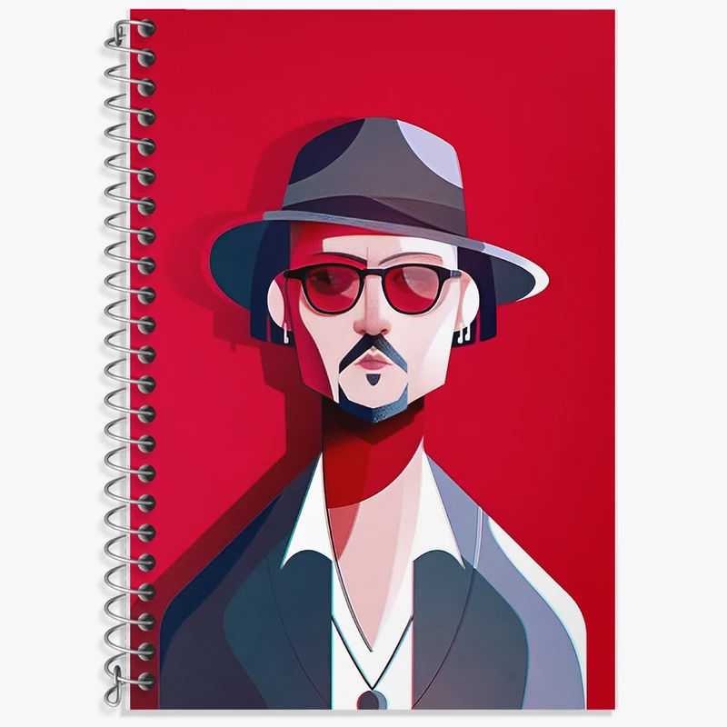 دفتر نت موسیقی 50 برگ خندالو طرح جانی دپ (Johnny Depp) کد F14370