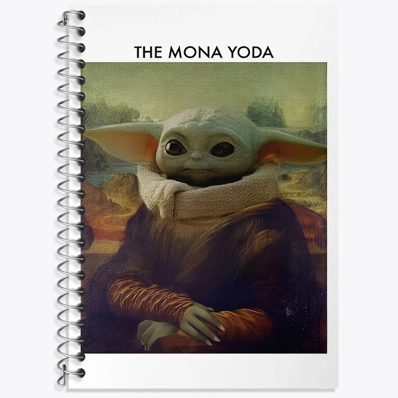 دفتر زبان دوخط 50 برگ خندالو طرح بیبی یودا کد F4091