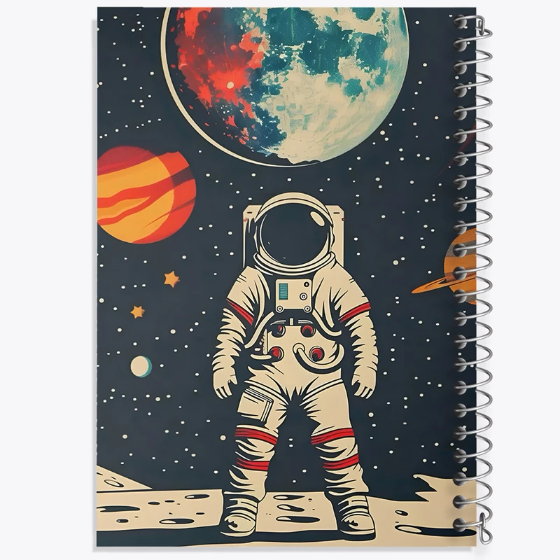 دفتر مشق 100 برگ خندالو طرح فضانورد کد F10087