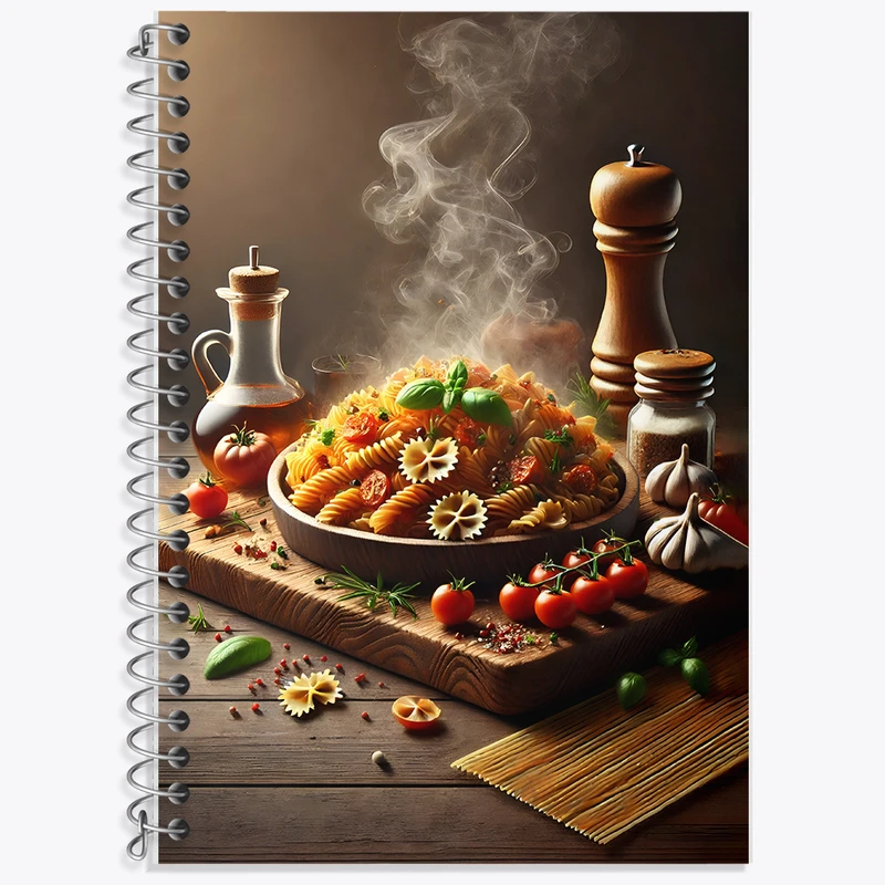 دفتر زبان 50 برگ خندالو مدل دو خط طرح پاستا کد F10585