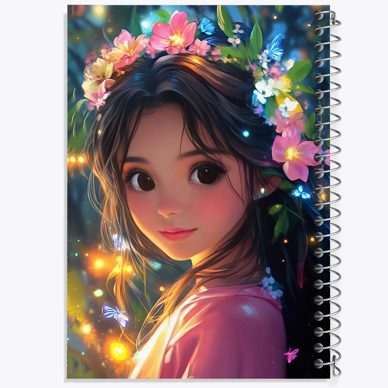 دفتر شطرنجی 50 برگ خندالو طرح دخترانه کد F12667