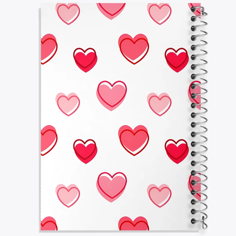 دفتر مشق 100 برگ خندالو طرح پترن قلبی کد N6653