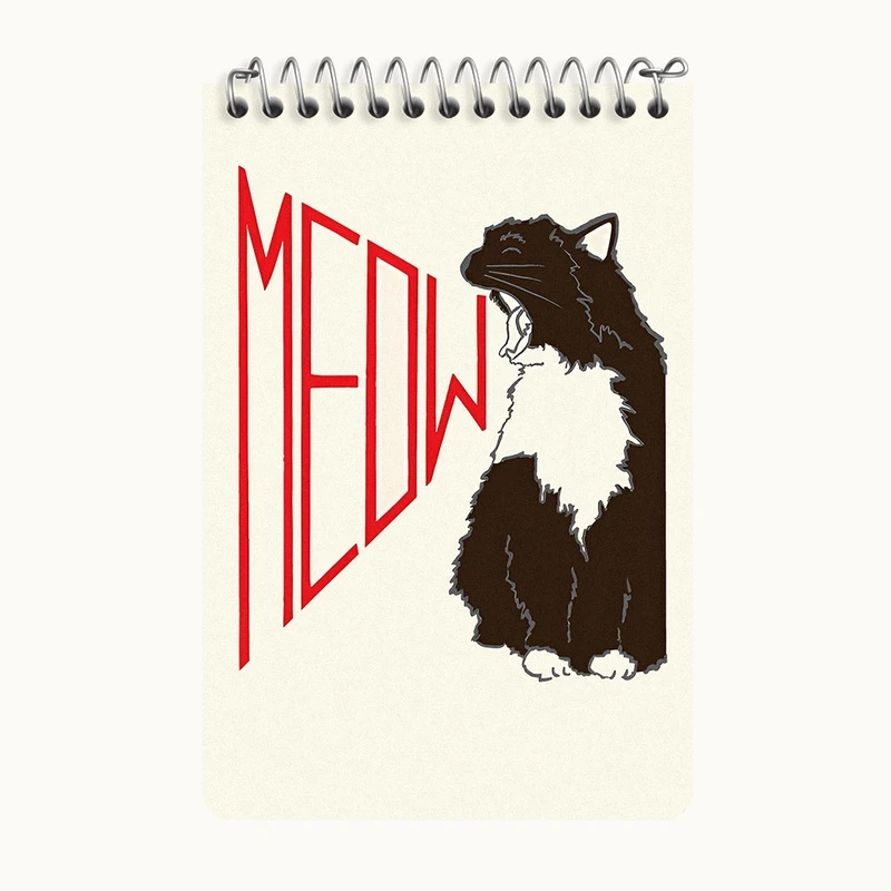 دفتر یادداشت 50 برگ خندالو طرح گربه (Cat) کد F4082