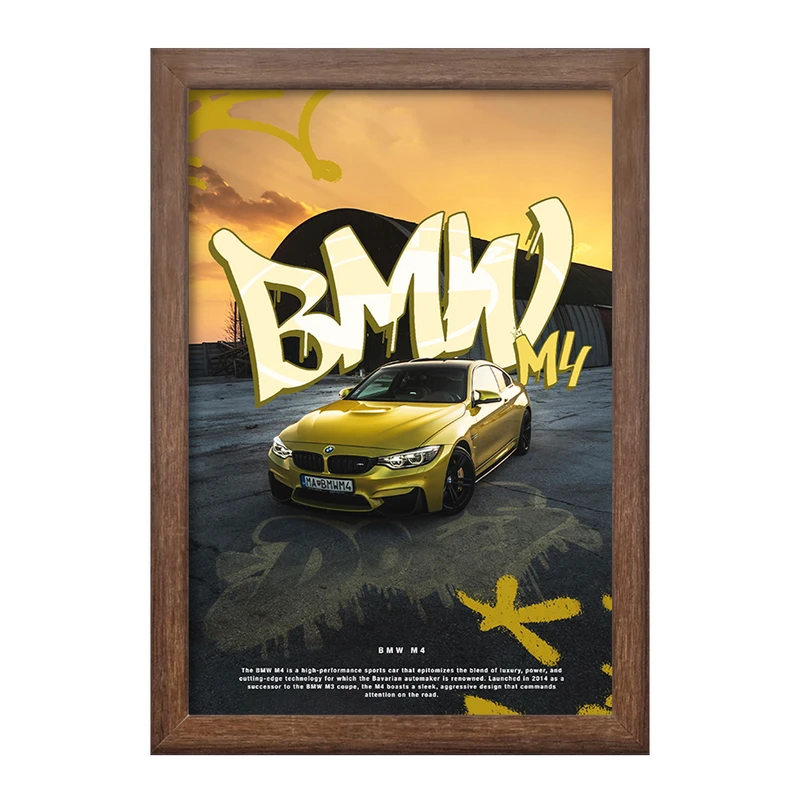 تابلو خندالو طرح بی ام دبلیو (BMW) کد F13730