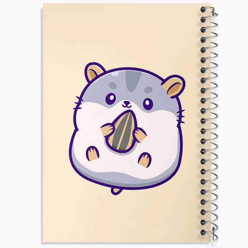 دفتر طراحی 50 برگ خندالو طرح حیوانات بامزه همستر کد 29638