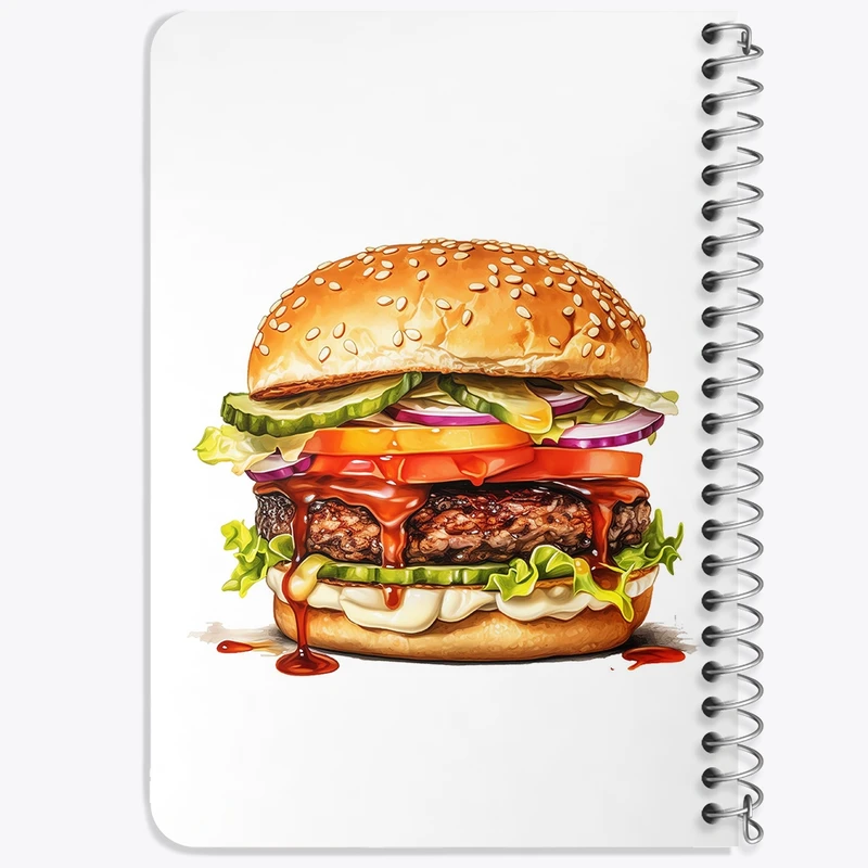 دفتر یادداشت 50 برگ خندالو طرح فست فود (Fast Food) کد 36559