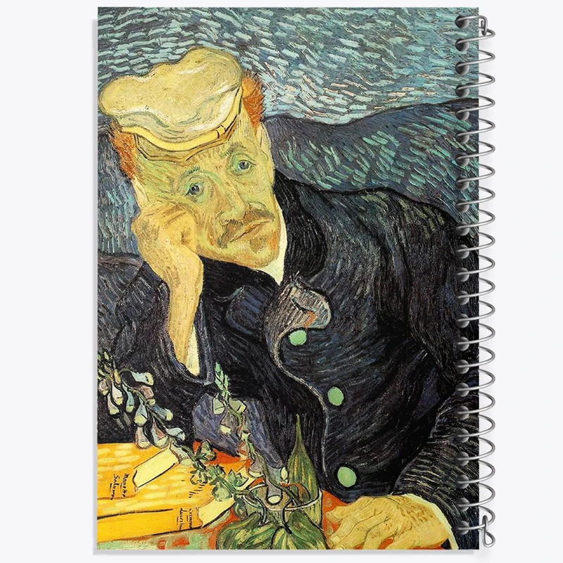 دفتر نقاشی 50 برگ خندالو طرح نقاشی پرتره دکتر گچت اثر ونسان ون گوگ کد F12232