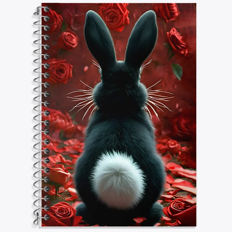 دفتر زبان 50 برگ خندالو مدل دو خط طرح خرگوش کد F9891