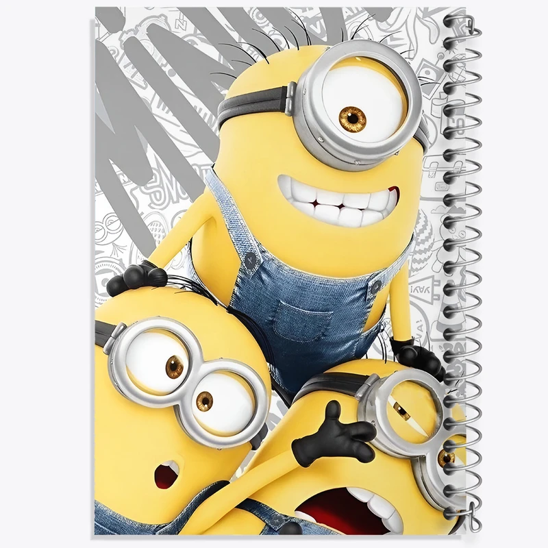 دفتر مشق 50 برگ خندالو طرح مینیون‌ها (Minions) کد F3391