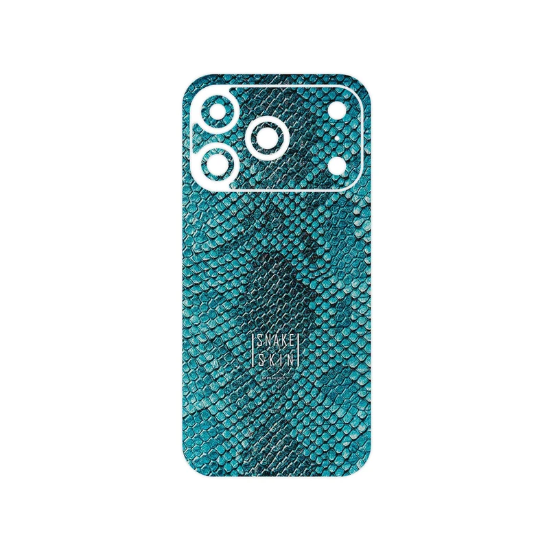 برچسب پوششی ماهوت مدل Blue Snake Skin مناسب برای گوشی موبایل اپل iPhone 17 Pro