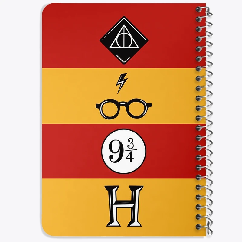 دفتر یادداشت 50 برگ خندالو طرح هری پاتر (Harry Potter) کد N2101