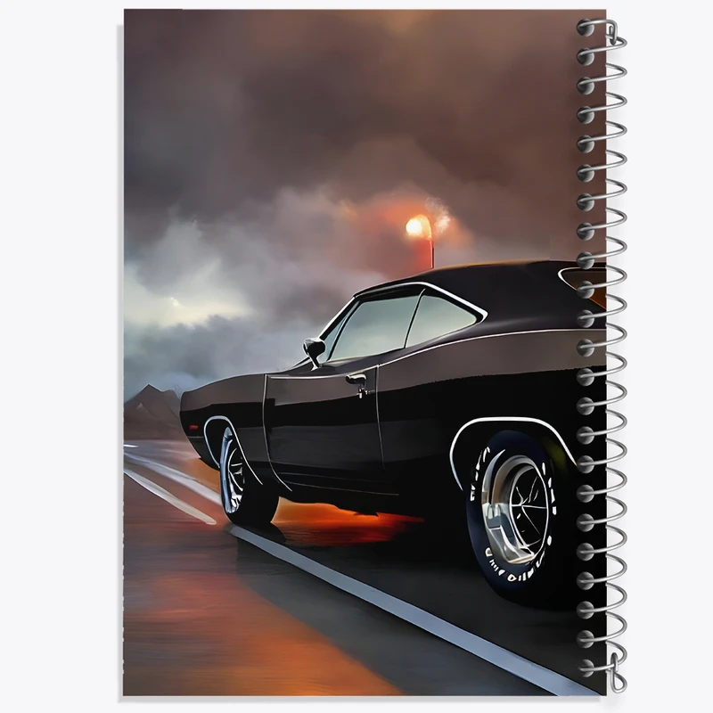 دفتر مشق 50 برگ خندالو طرح ماشین کلاسیک کد F10637