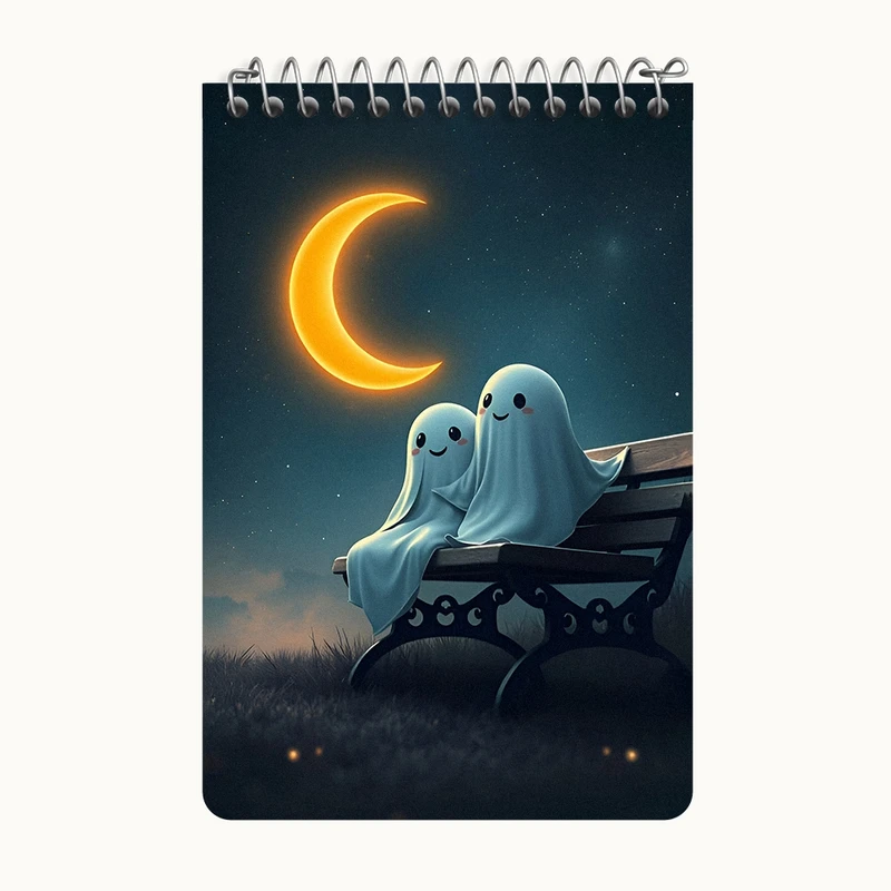 دفتر یادداشت 50 برگ خندالو طرح روح های بامزه کد F6649