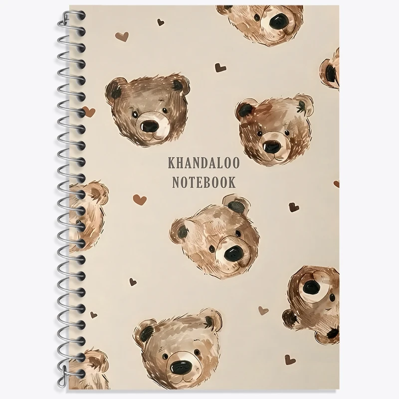 دفتر لغت 50 برگ خندالو طرح پترن خرس کد N8494