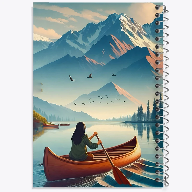 دفتر مشق 100 برگ خندالو طرح دختر قایقران کد F10971