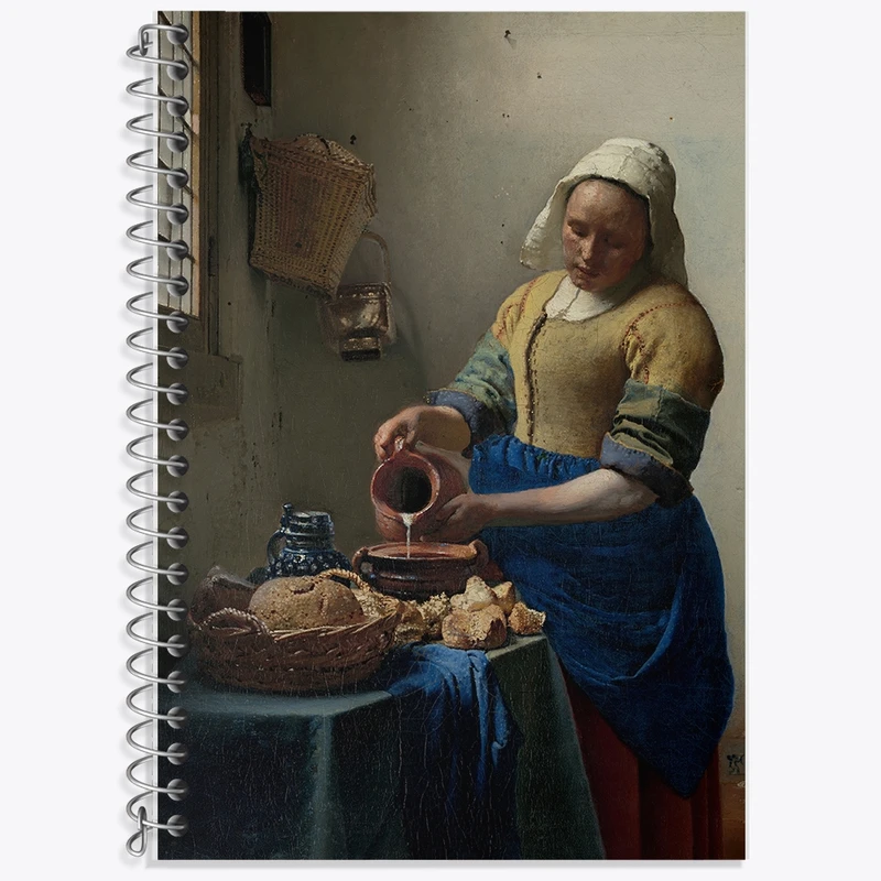 دفتر لغت 50 برگ خندالو طرح نقاشی دوشیزه اثر یوهانس فرمیر کد F12435