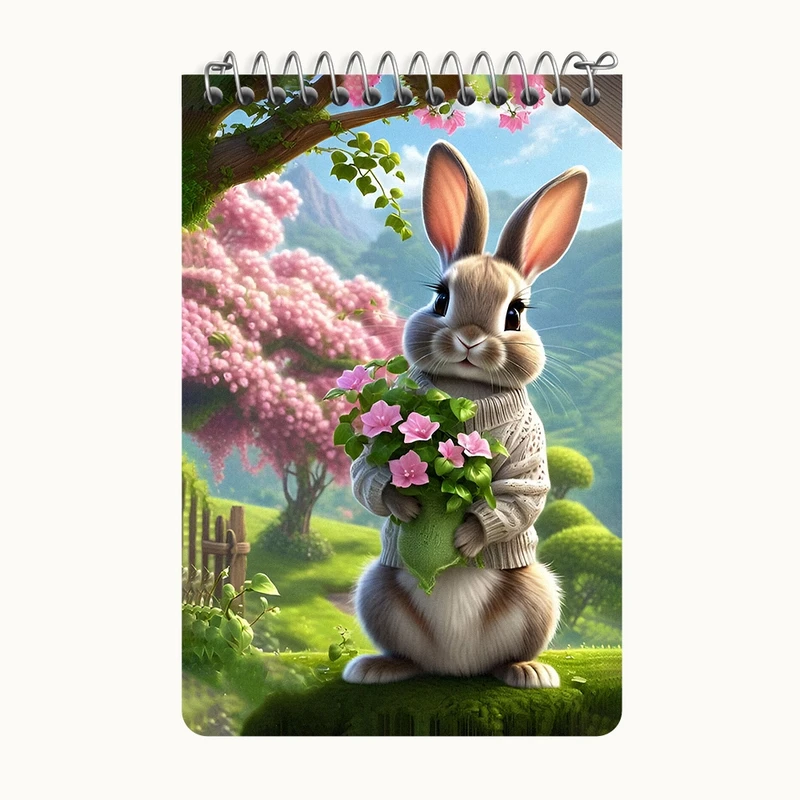 دفتر یادداشت 50 برگ خندالو طرح خرگوش کیوت کد F6767
