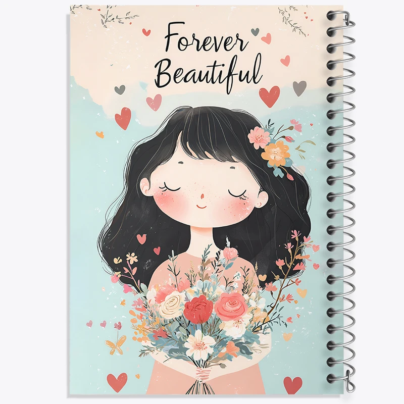 دفتر مشق 50 برگ خندالو طرح دخترانه فانتزی کد N7356