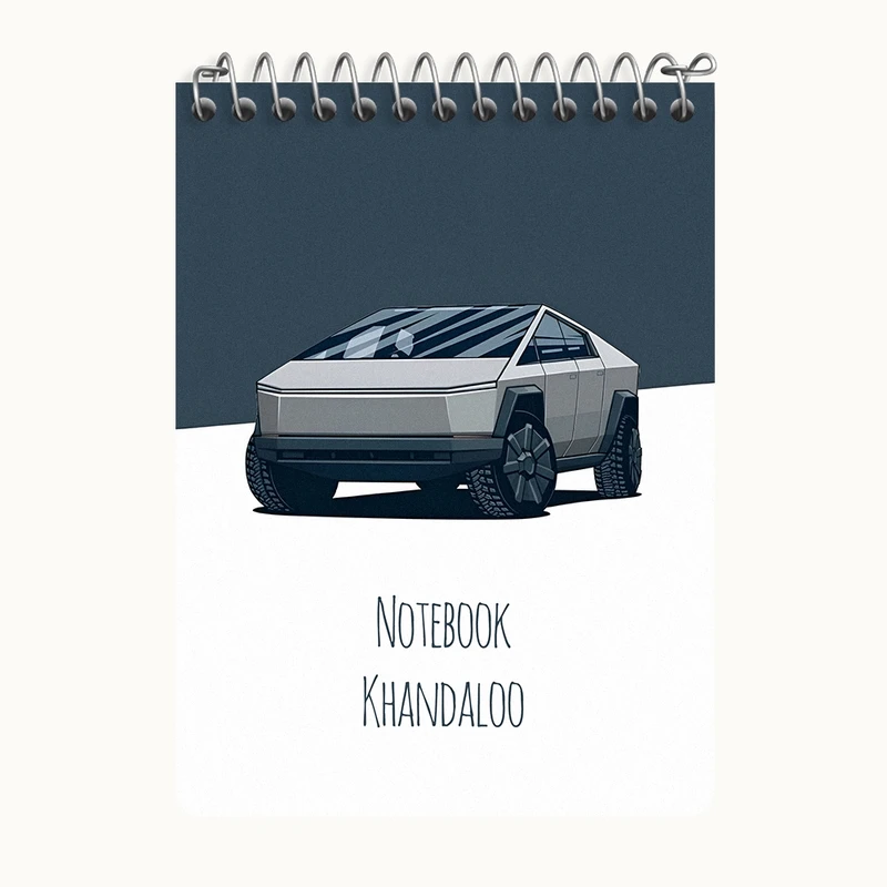 دفتر یادداشت 50 برگ خندالو طرح تسلا (Tesla Cybertruck) کد N7522