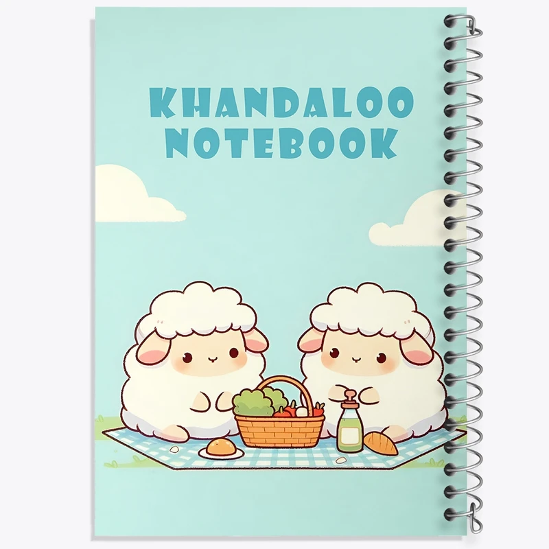 دفتر طراحی 50 برگ خندالو طرح گوسفند های کیوت کد N8453